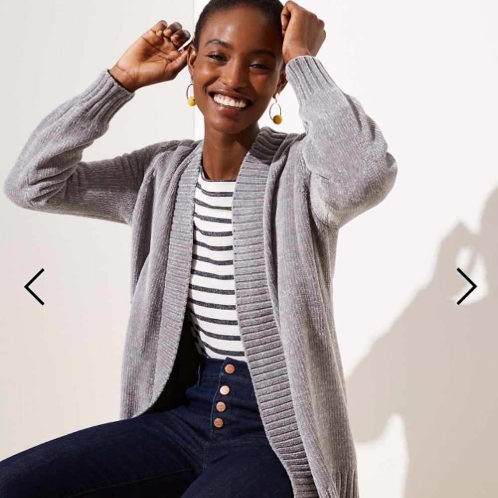 LOFT Chenille Blouson Cardigan